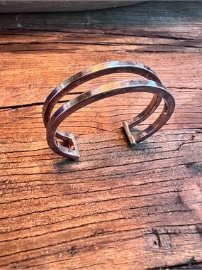 Double-Band Silver Cuff Bracelet